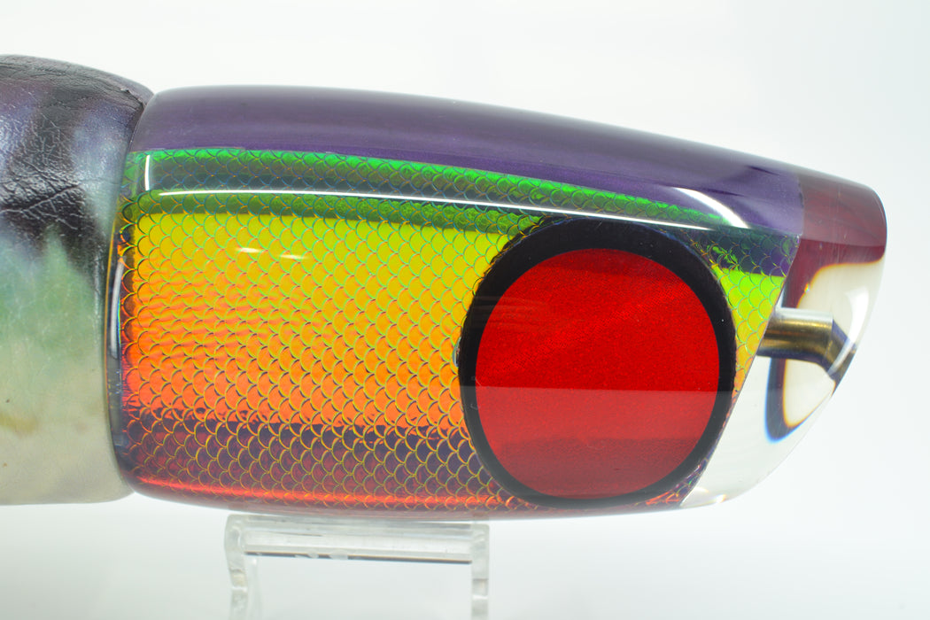 Koya Lures Rainbow Scale Red Eyes XL Poi Dog Teaser 26.5oz ALV Purple Mackerel