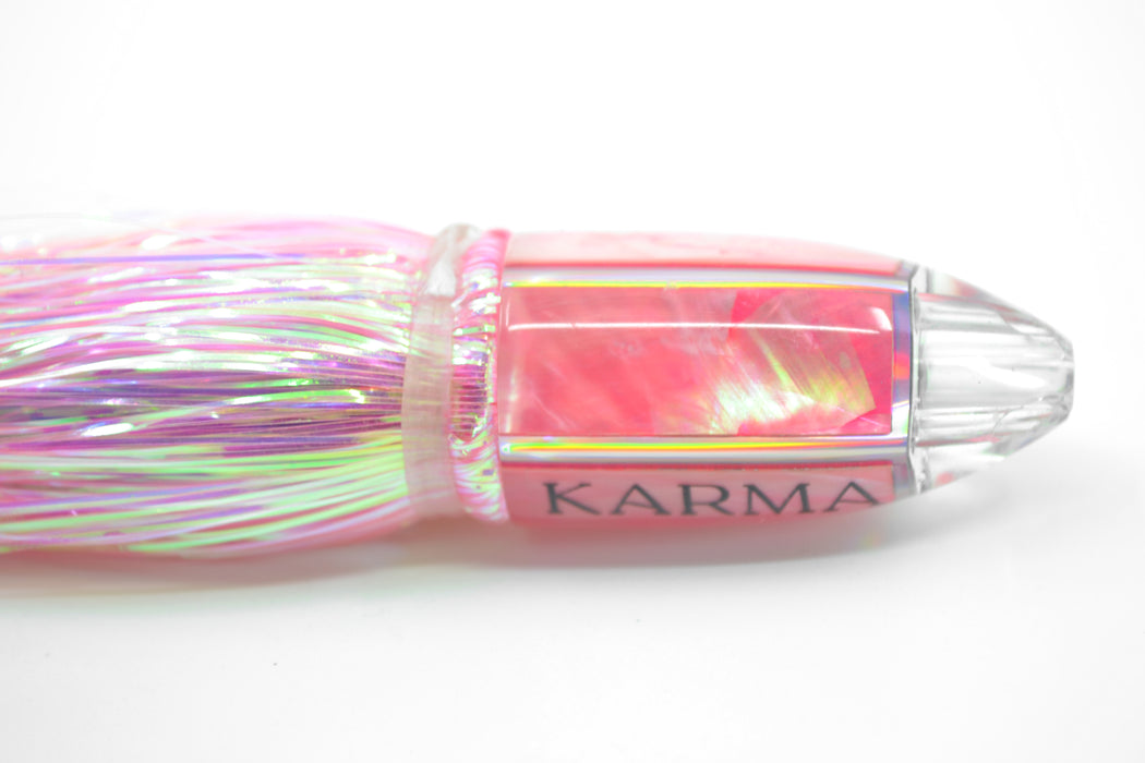 Koya Lures Pink MOP Karma 4-Hole Bullet 4.5" 1.5oz Flashabou Pink-Ice Blue