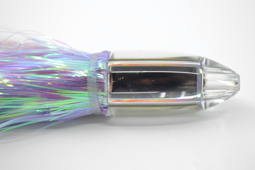 Koya Lures Mirrored Karma 4-Hole Bullet 4.5" 1.5oz Flashabou Purple-peacock