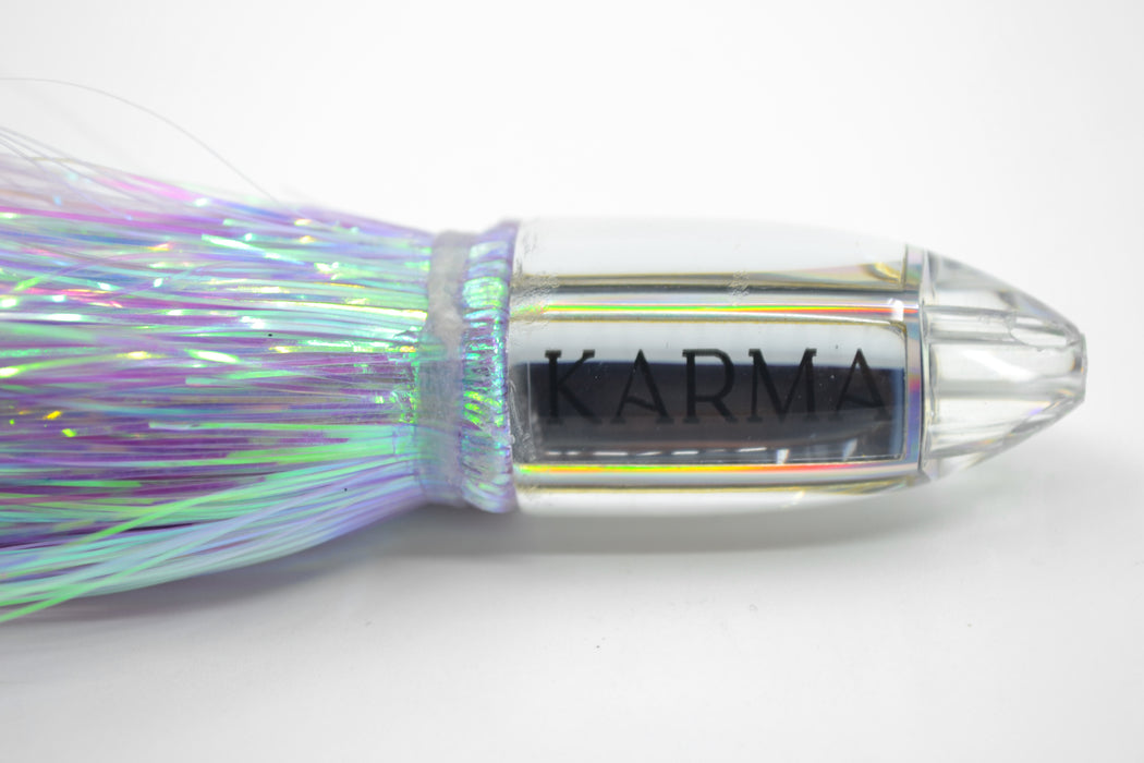 Koya Lures Mirrored Karma 4-Hole Bullet 4.5" 1.5oz Flashabou Purple-Ice Blue