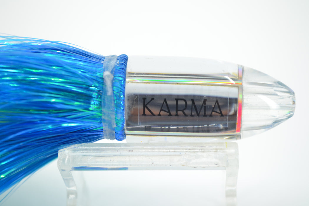 Koya Lures Mirrored Karma 4-Hole Bullet 6" 3oz Flashabou Blue-Yellow