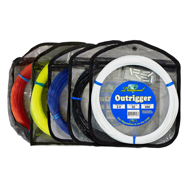 Diamond Fishing Products Outrigger Kits 400# Nylon Mono-Line with Sleeves