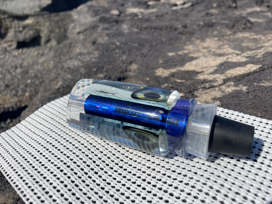 Aloha Lures Clear Mirrored Blue Rainbow Black Back Taxi Eyes Smash Bait 14" 9.5oz EZ-K