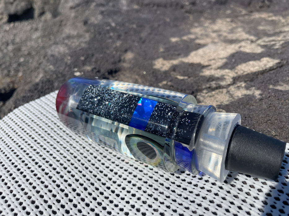 Aloha Lures Clear Mirrored Blue Rainbow Black Back Taxi Eyes Smash Bait 14" 9.5oz EZ-K