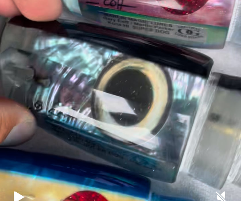 Marlin Magic Blue-Purple Abalone Shell Black Back Taxi Eyes Super Dog 16" 12oz EZ-K