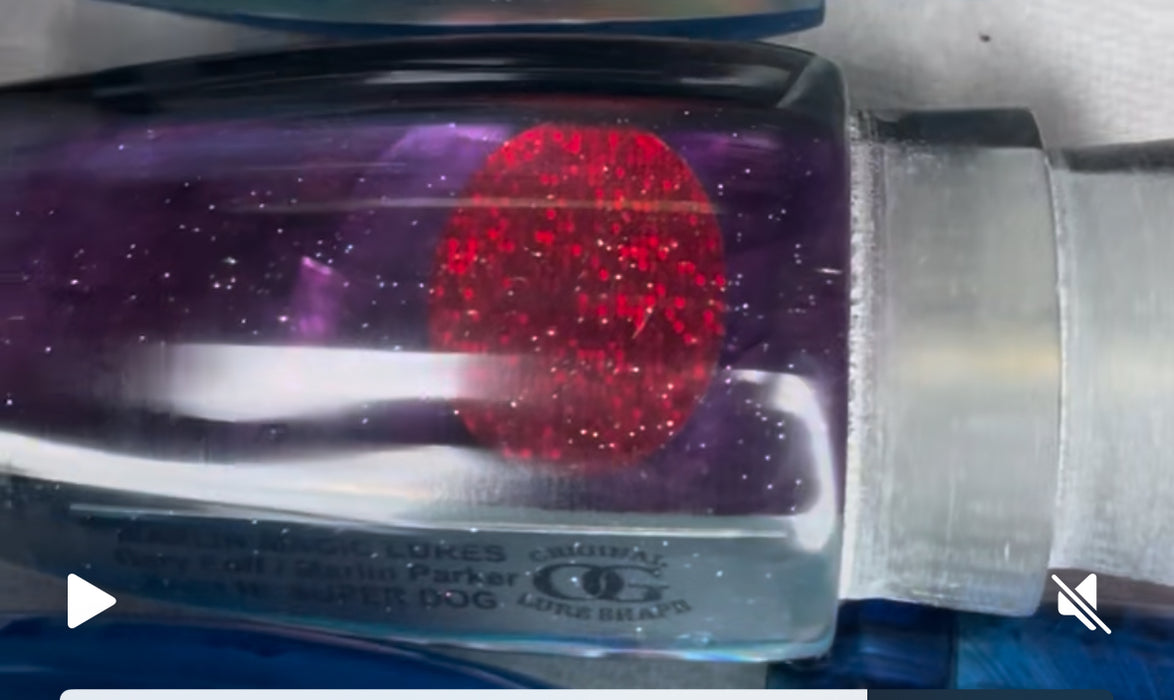 Marlin Magic Dark Purple MOP Black Back Red Eyes Super Dog 16" 12oz EZ-K