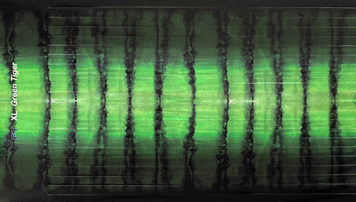 Fire Tailz "Fired Up" Pre-Cut Vinyl Sheets - Green Tiger