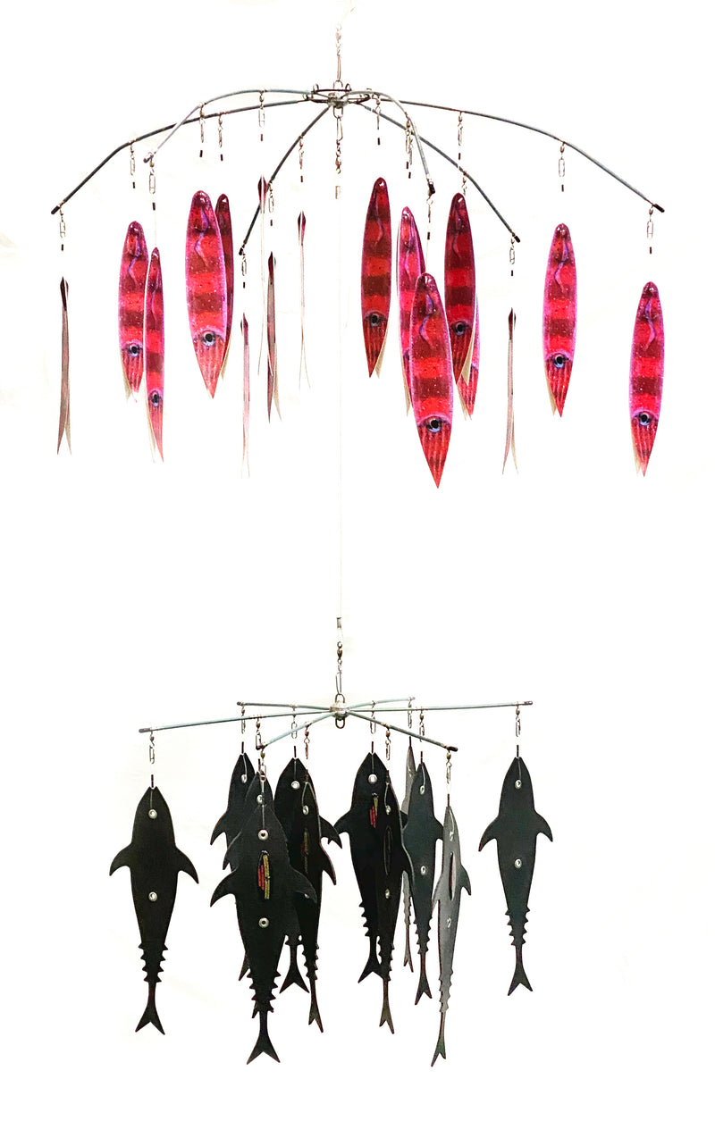 Custom Fire Tailz Squid GMT Kona Strong Flap 2-Tier Dredge Pre-Built