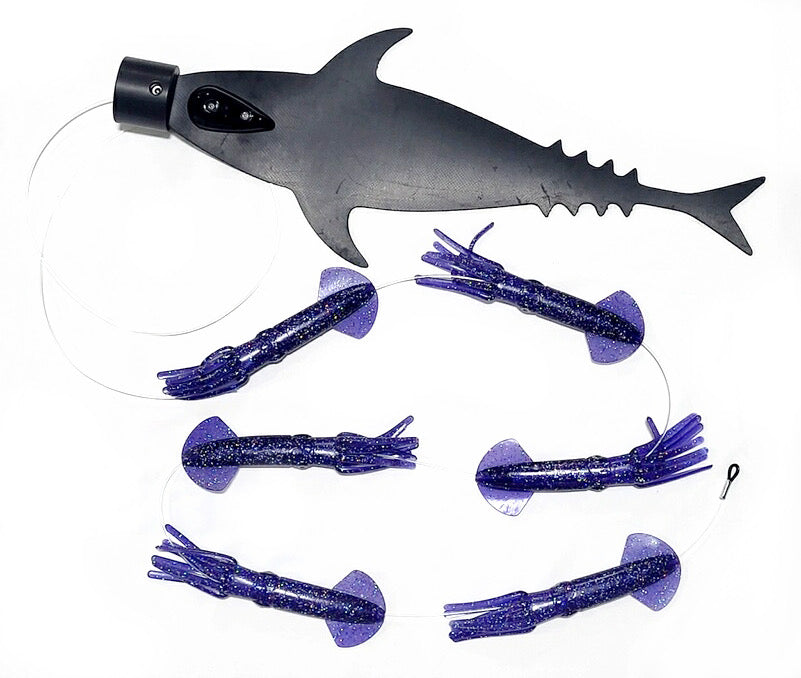 Grander Marlin Tackle Medium Blunt Cut D-Flap Teaser Daisy Chain Combo Pack