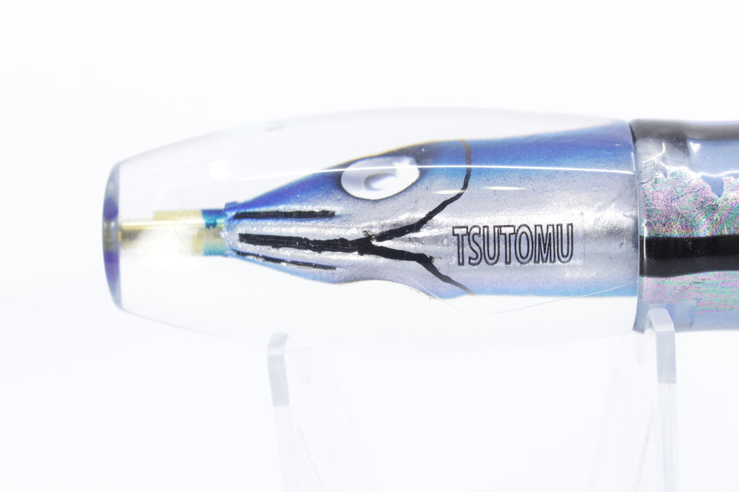 Tsutomu Lures "Malolo" Dark Blue-Blue-Silver Fish Head Moke Invert 9" 7oz Skirted