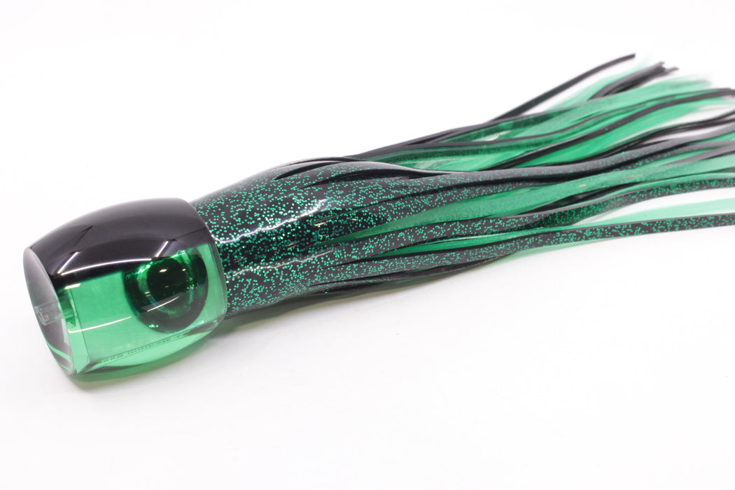 Moyes Lures Green MOP Black Back Medium Secret 10" 5oz Skirted Black/Green