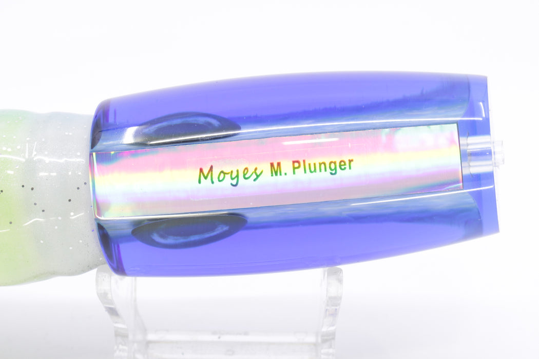 Moyes Lures Rainbow MOP Blue Back Medium Plunger 12" 7.5oz Skirted Fruit Salad GZE