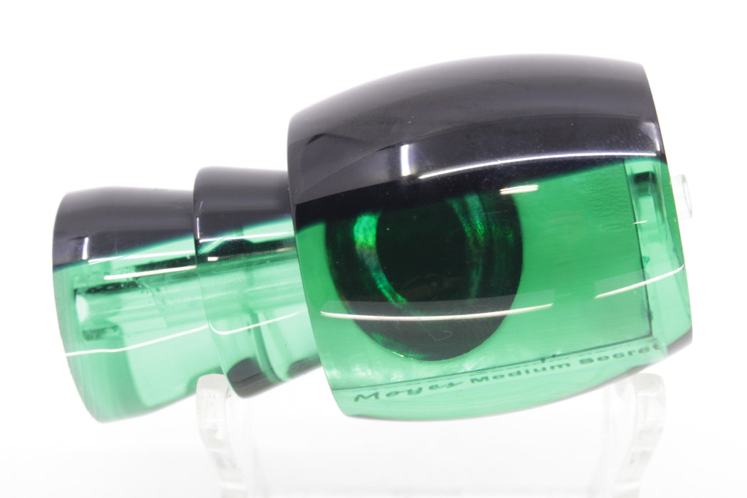 Moyes Lures Green MOP Black Back Taxi Eyes Medium Secret 10" 2oz