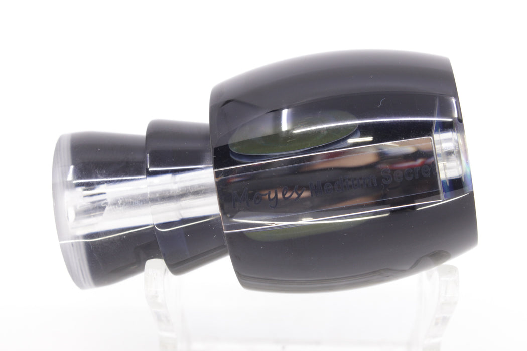 Moyes Lures Clear Mirrored Black Back Taxi Eyes Medium Secret 10" 2oz