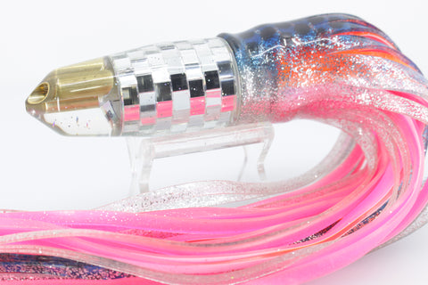 Tanigawa Lures Clear Mirrored Disco Ball 2-Hole Bullet 9"+ 11oz Skirted Black-Blue-Pink