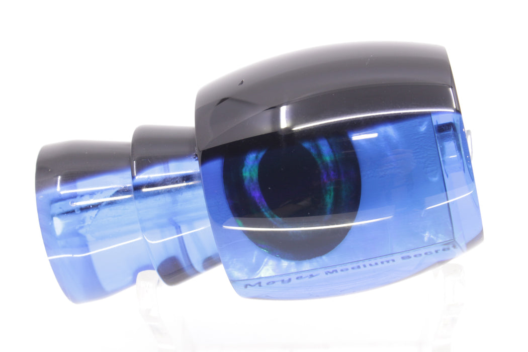 Moyes Lures Blue MOP Black Back Taxi Eyes Medium Secret 10" 2oz