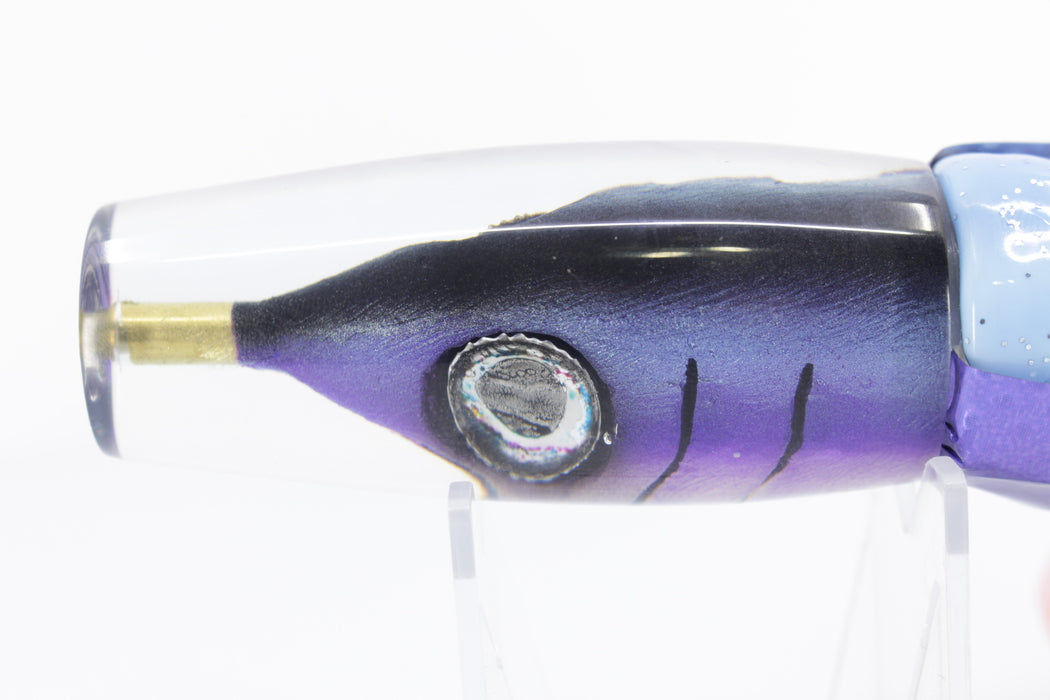 Tsutomu Lures "Purple Malolo" Fish Head H1 Invert 9"+ 9.6oz Skirted with Wings