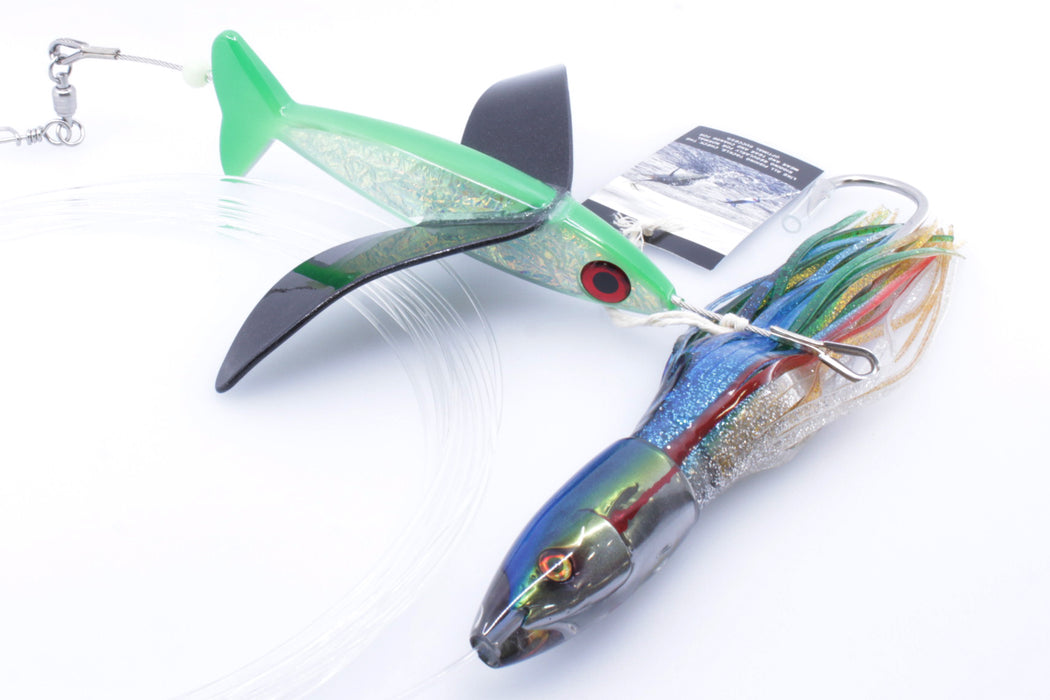 Hawaiian Malolo Bird Mean Joe Green + JB Signature Small Barrel Bomb Pre-Rigged Combo