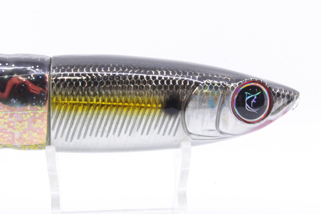 Bonze Lures Silver Rainbow Black Back Weapon X 12" 9.8oz Skirted with Wings