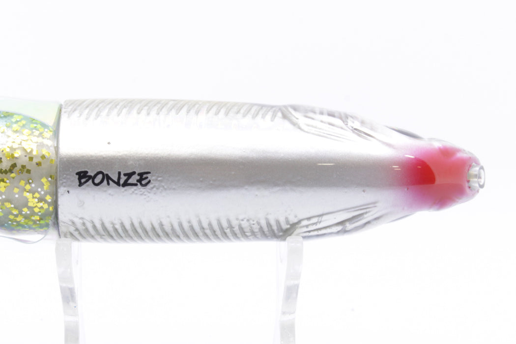 Bonze Lures Silver Rainbow Black Back Weapon X 12" 9.8oz Skirted with Wings