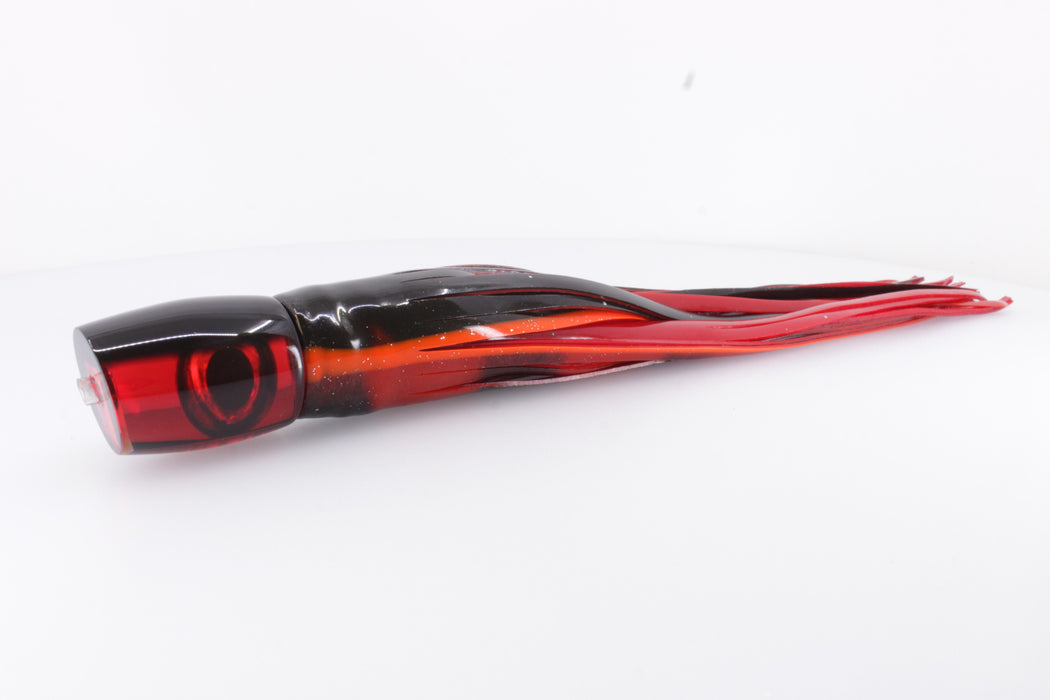 Moyes Lures Red Mirror Black Back Small J-Boy 9" 5oz Skirted Black-Red Stripe