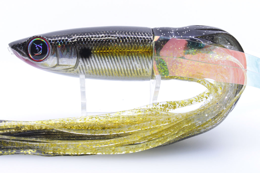 Bonze Lures Silver Rainbow Black Back Weapon X 12" 9.8oz Skirted with Wings