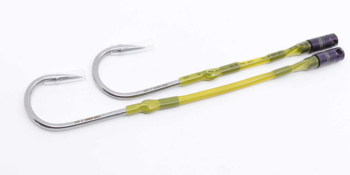 electrical fish hook GZ Pre-Built Benchmark Swivel FUDO Kona Cut Stiff Hook Rig — GZ Lures Big Game Supply