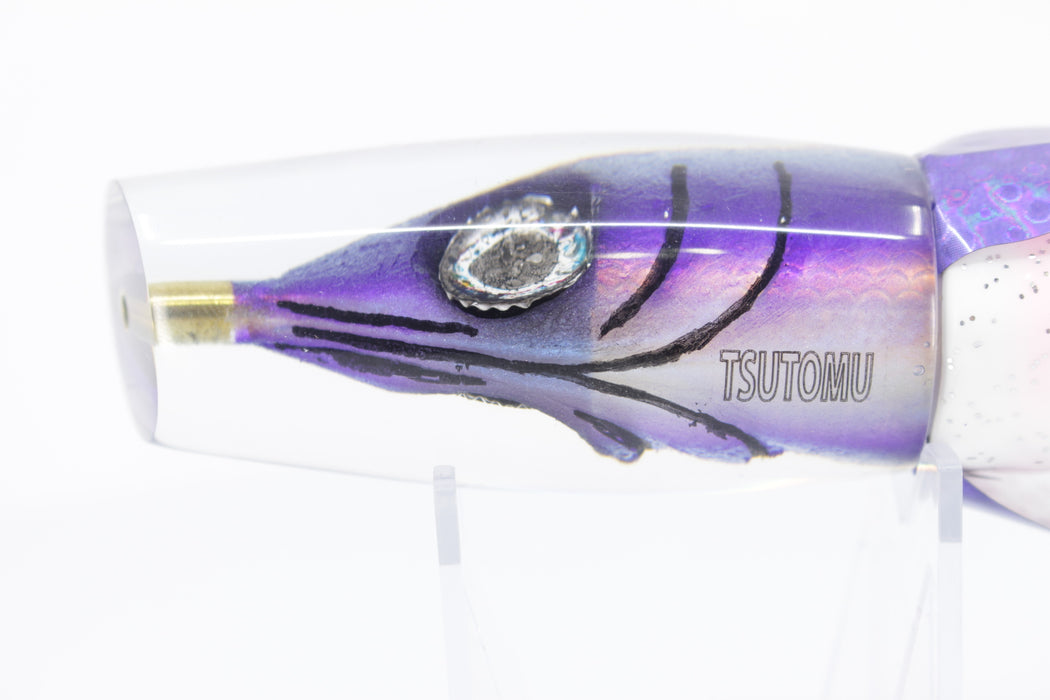 Tsutomu Lures "Purple Malolo" Fish Head H1 Plunger 9"+ 9.7oz Skirted with Wings