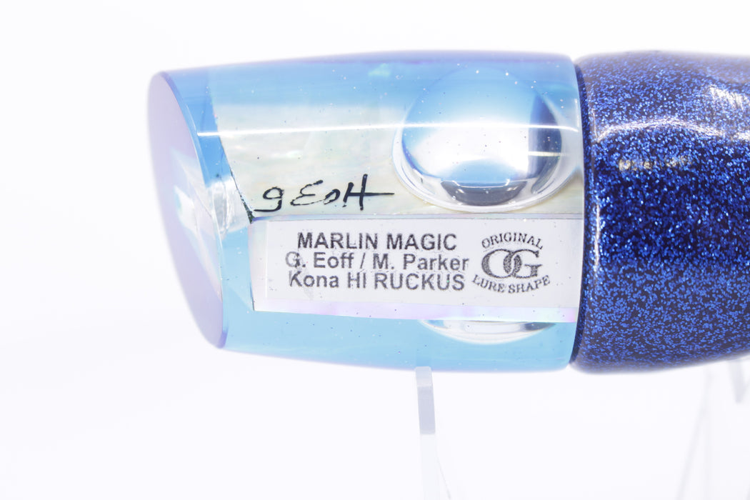 Marlin Magic "1139" White Awabi Shell Blue Back Doll Eyes Ruckus 12" 9oz Vinyl