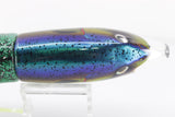 JB Signature Lures Deadly Blue-Green-Gold Large Barrel Bomb 12" 10.5oz Skirted