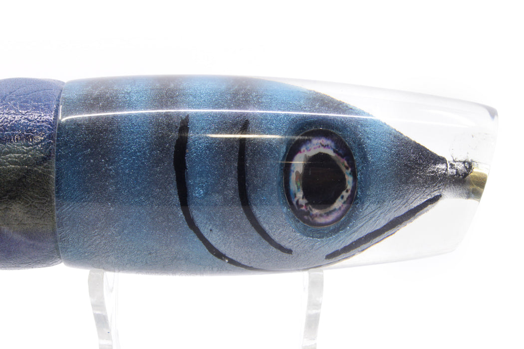 Tsutomu Lures "Jail Bird" Fish Head Ante Plunger 12" 7.5oz ALV Blue Skipjack