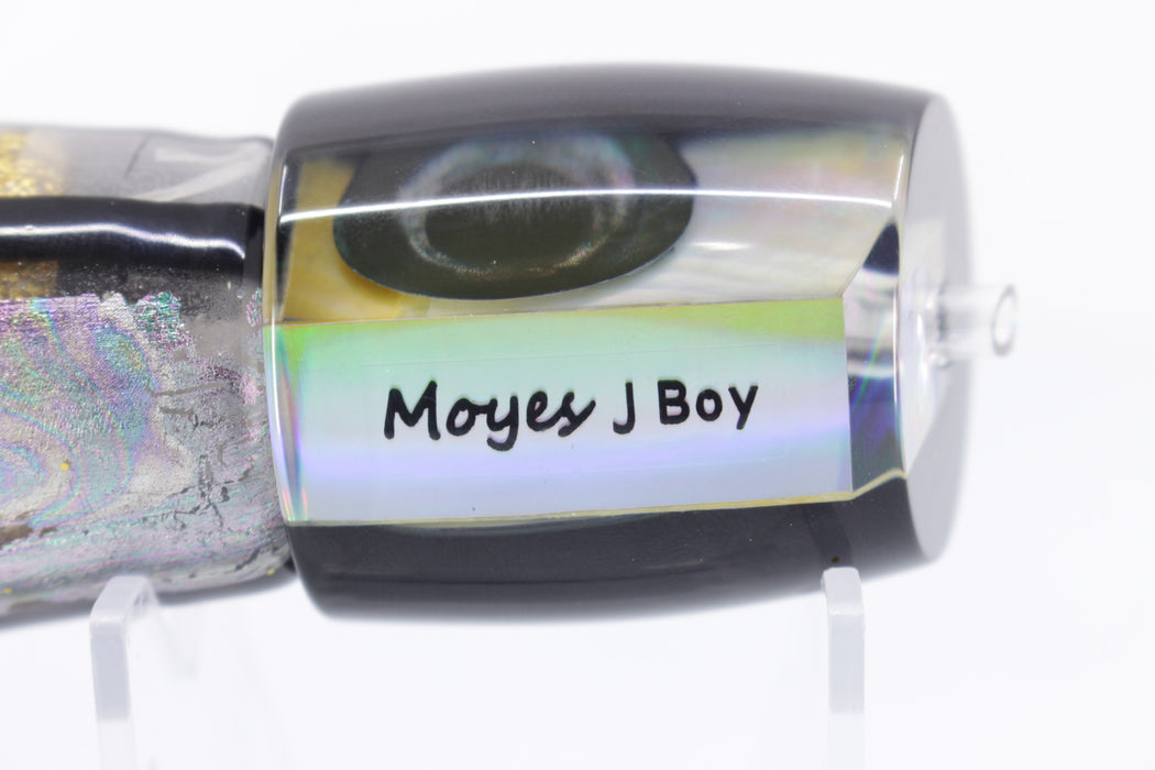 Moyes Lures Golden/Gray MOP Black Back Medium J-Boy 12" 7oz Skirted