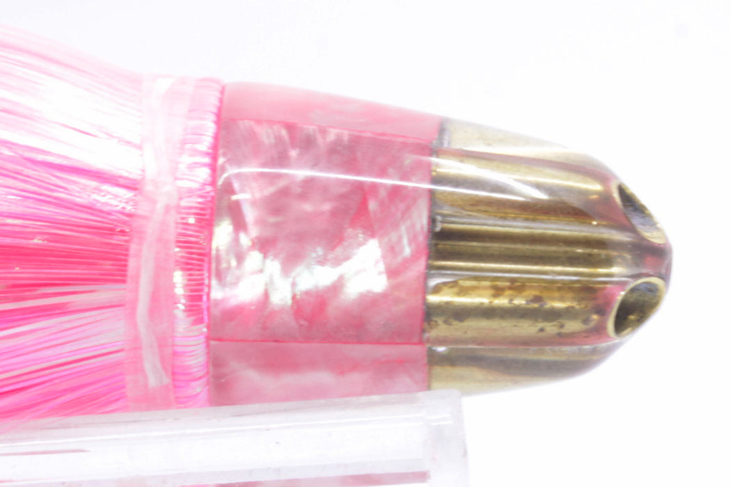 Koya Lures Pink MOP 4-Hole Mini AK Bullet 7" 4.5oz Strobez Pink/Royal Blue