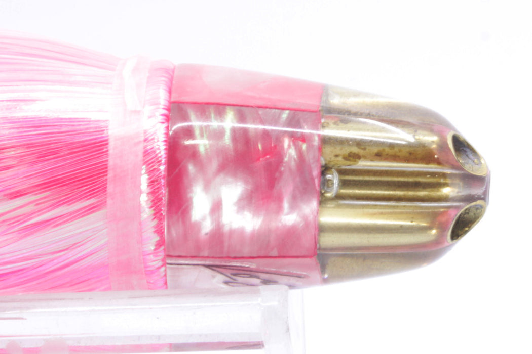 Koya Lures Pink MOP 4-Hole Mini AK Bullet 7" 4.5oz Strobez Pink/Royal Blue