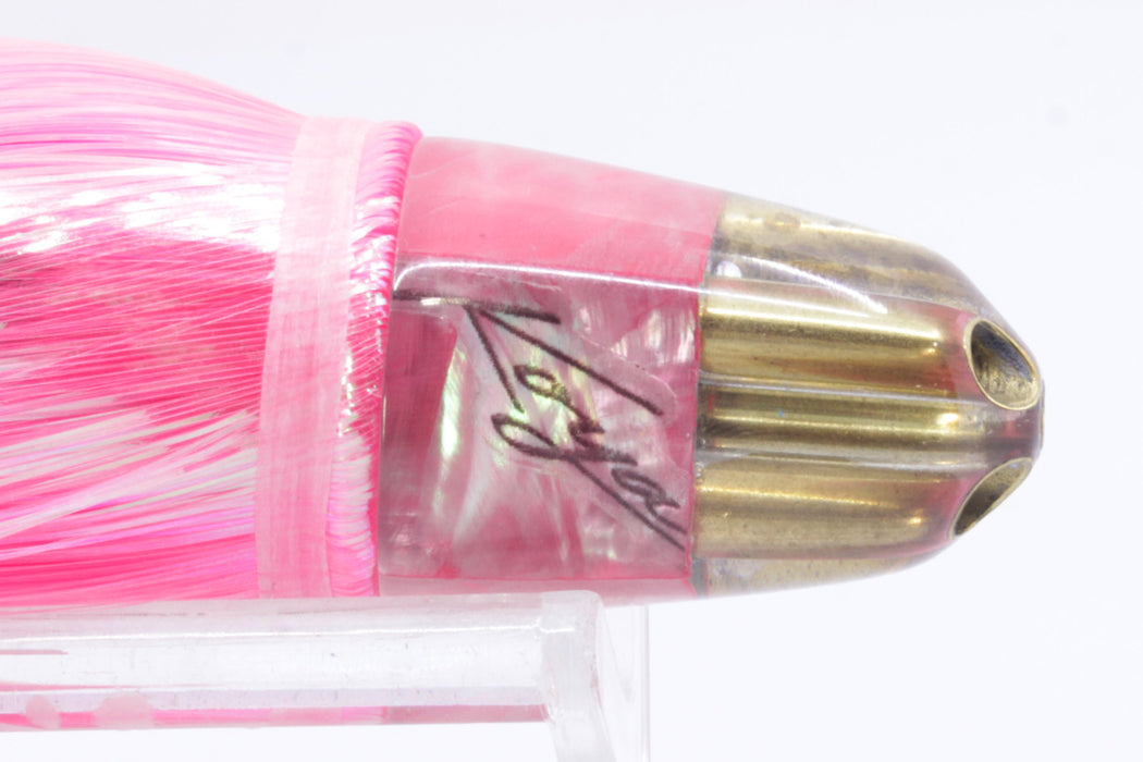 Koya Lures Pink MOP 4-Hole Mini AK Bullet 7" 4.5oz Strobez Pink/Royal Blue