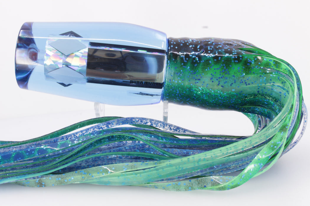 Aloha Lures Blue Mirrored Kona Mongo 14" 12.5oz Skirted Electric Blue