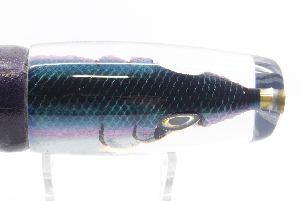 Tsutomu Lures Black-Blue-Pink Fish Head Ante Plunger 12" 7.5oz ALV Dark Blue Skipjack