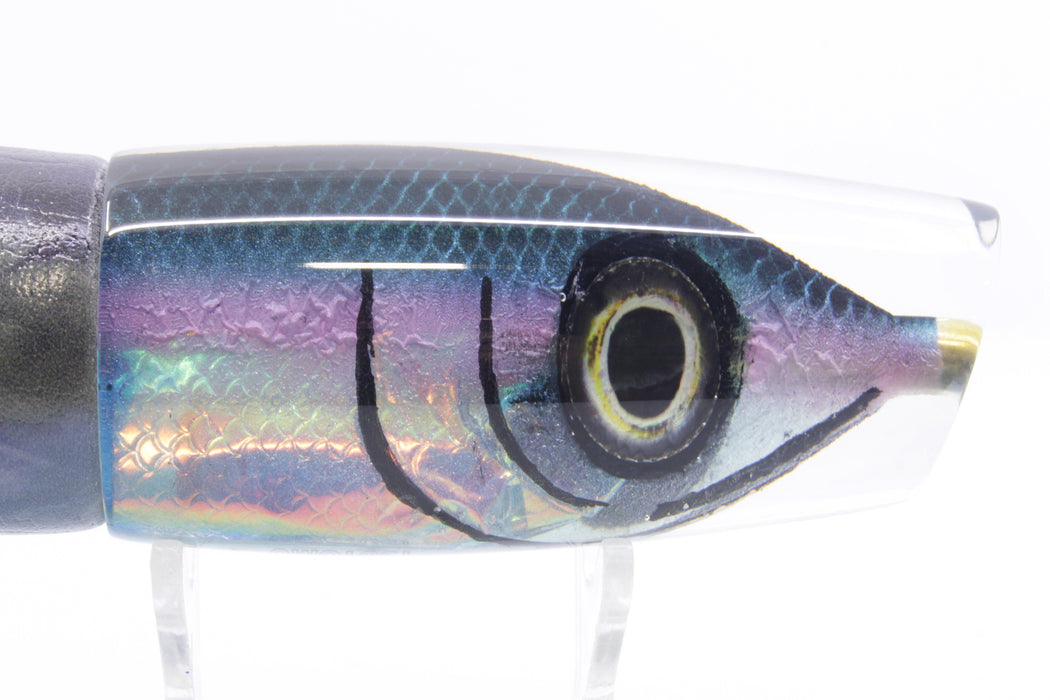 Tsutomu Lures Black-Blue-Pink Fish Head Ante Plunger 12" 7.5oz ALV Dark Blue Skipjack