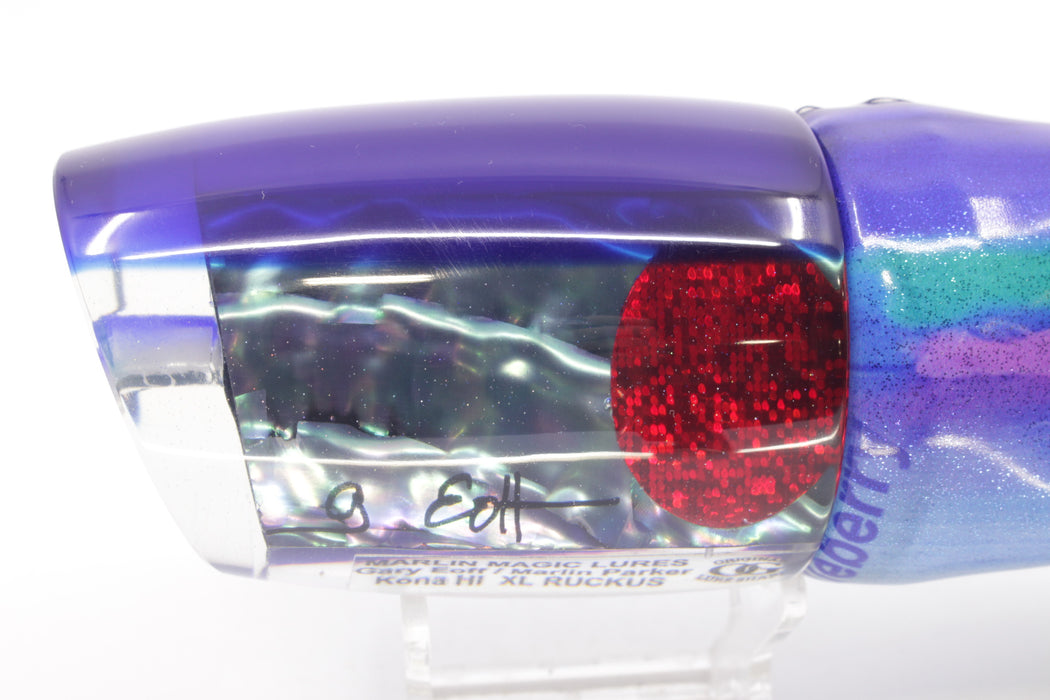 Marlin Magic Blue-Purple Abalone Blue Back Red Eyes XL Ruckus 16" 14oz FT Vinyl Blueberry