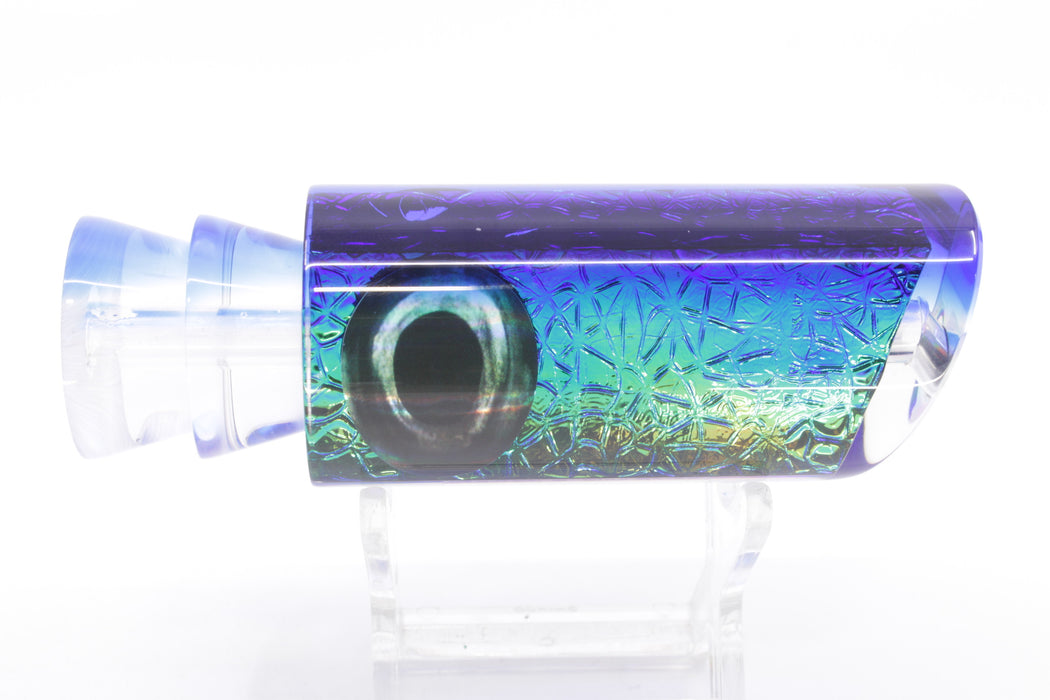 Moyes Lures Blue-Green Oil Slick Blue Back Medium Pipe Bomb 12" 4.6oz