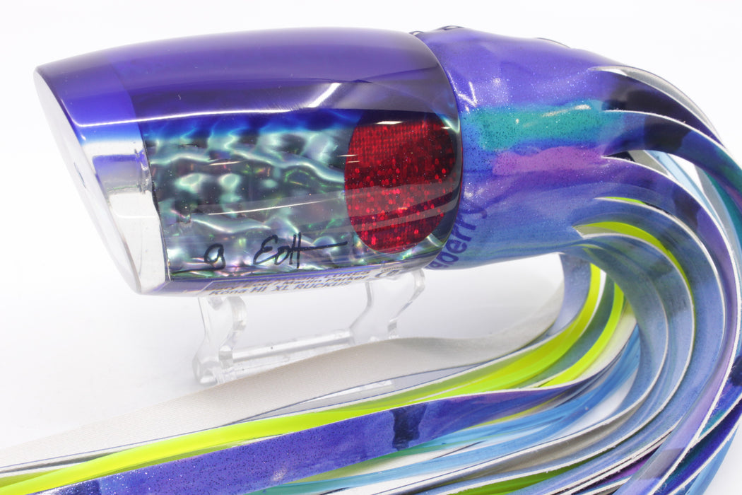 Marlin Magic Blue-Purple Abalone Blue Back Red Eyes XL Ruckus 16" 14oz FT Vinyl Blueberry