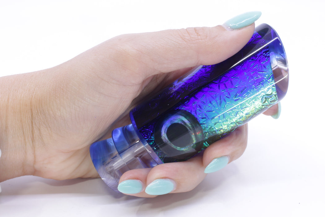 Moyes Lures Blue-Green Oil Slick Blue Back Medium Pipe Bomb 12" 4.6oz