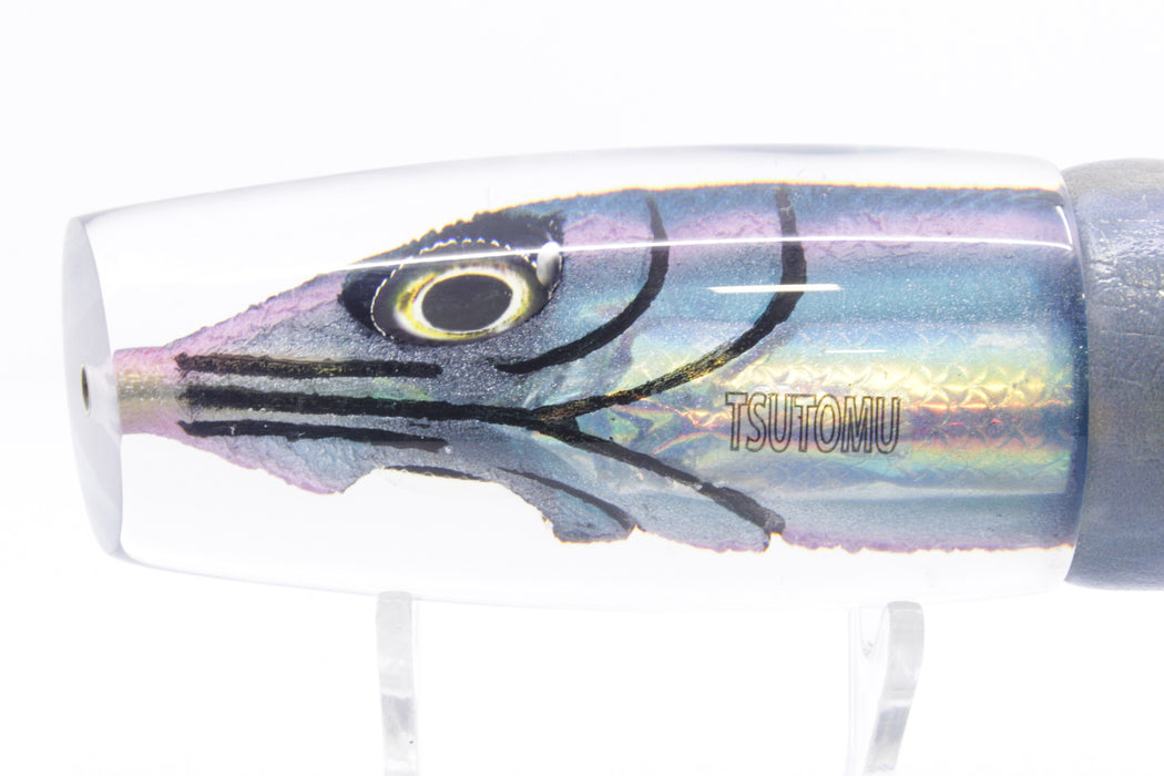 Tsutomu Lures Black-Blue-Pink Fish Head Ante Plunger 12" 7.5oz ALV Dark Blue Skipjack