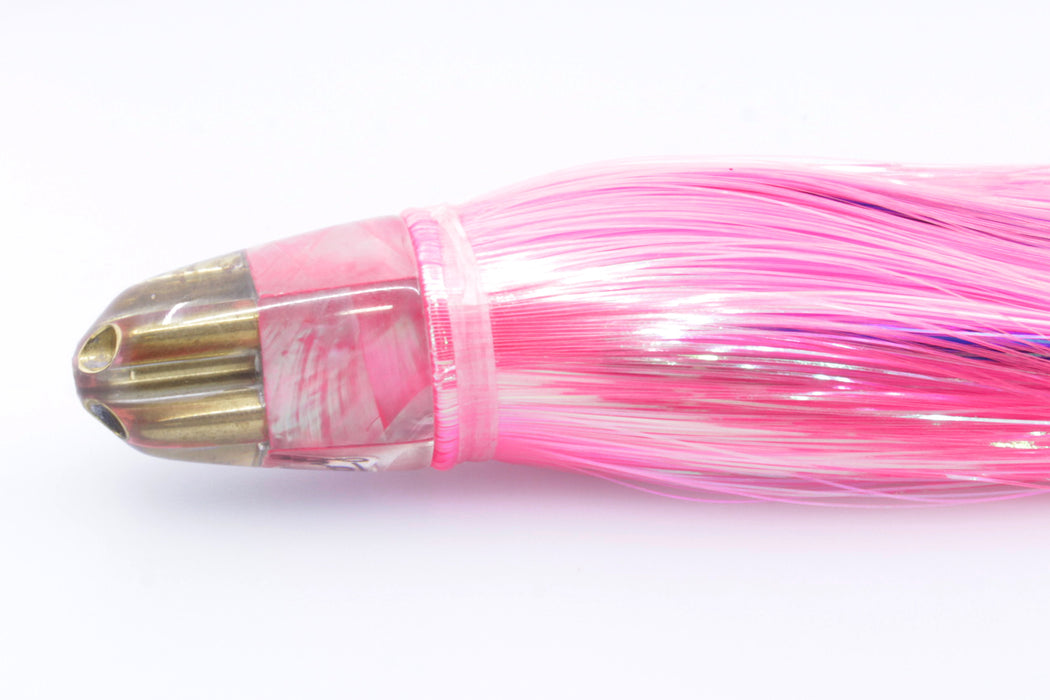 Koya Lures Pink MOP 4-Hole Mini AK Bullet 7" 4.5oz Strobez Pink/Royal Blue