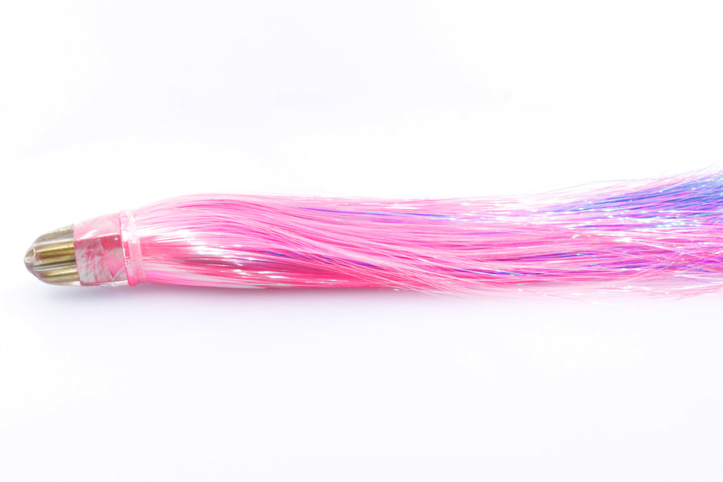 Koya Lures Pink MOP 4-Hole Mini AK Bullet 7" 4.5oz Strobez Pink/Royal Blue