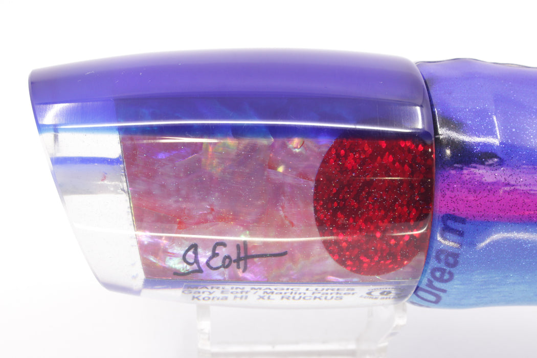 Marlin Magic Pink Awabi Blue Back Red Eyes XL Ruckus 16" 14oz FT Vinyl Blue Dream