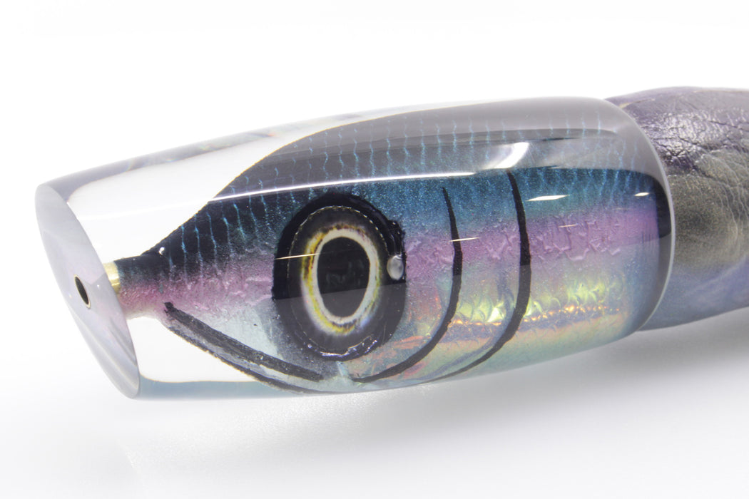 Tsutomu Lures Black-Blue-Pink Fish Head Ante Plunger 12" 7.5oz ALV Dark Blue Skipjack