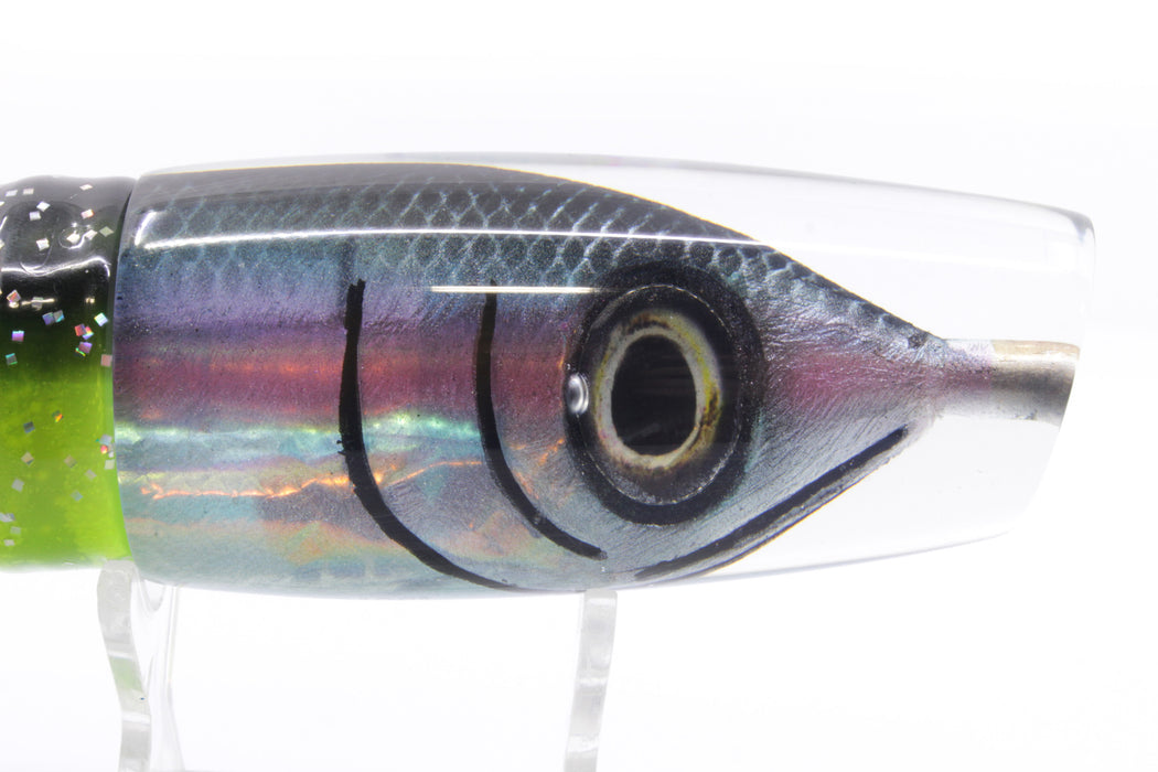 Tsutomu Lures Black-Blue-Pink Fish Head Ante Plunger 12" 9.7oz Skirted Magic Johnson