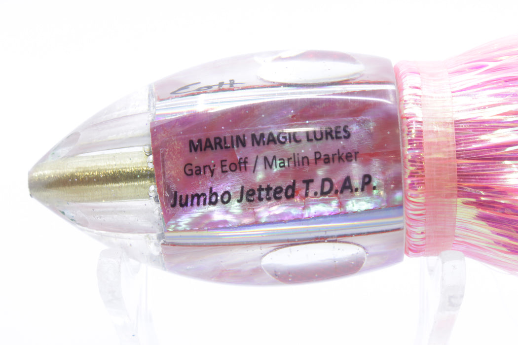 Marlin Magic Lures Pink MOP Jumbo Jetted Teardrop AP Bullet 9" 5.2oz Flashabou Pinky