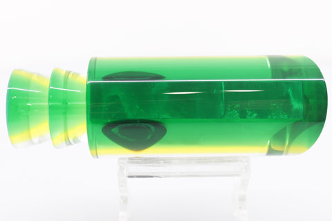 Moyes Lures White MOP Green-Yellow Back Medium Pipe Bomb 12 4.6oz – GZ  Lures Big Game Supply